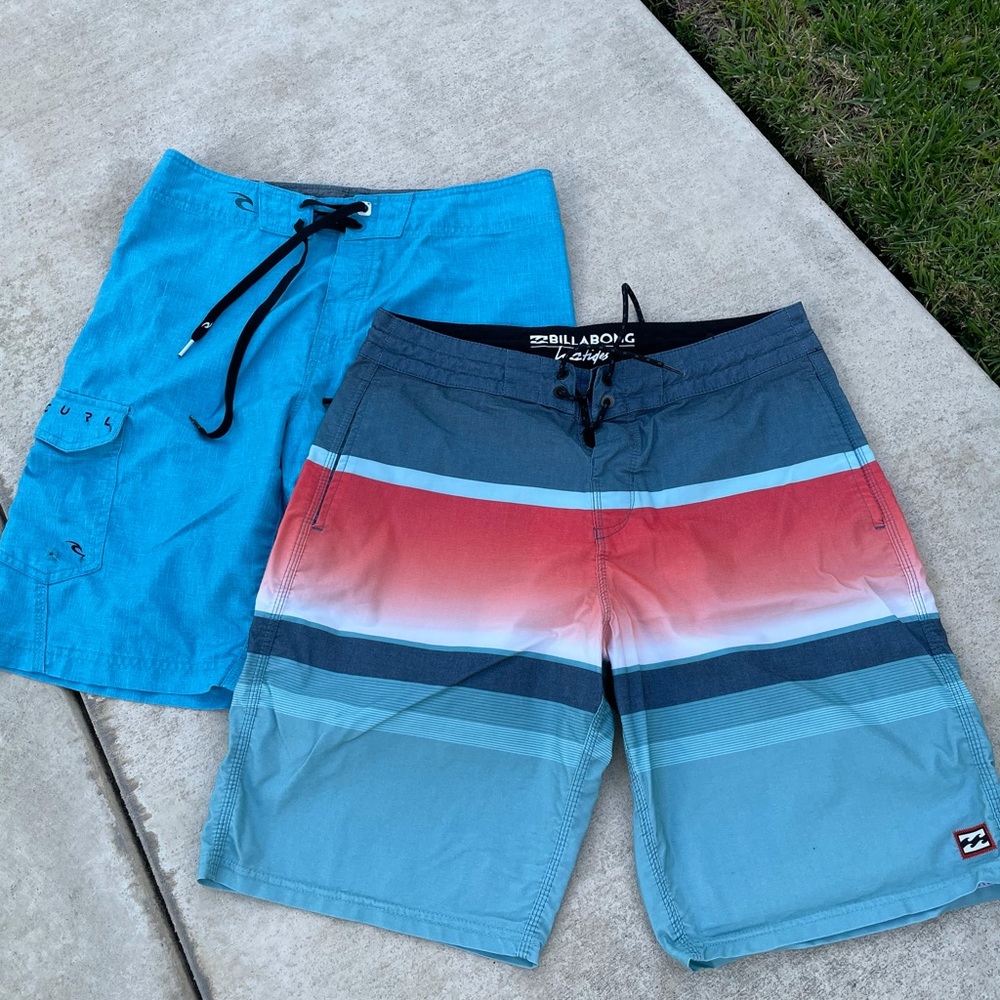 2 Boardshorts RipCurl & Billabong size 31